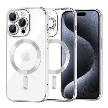 Θήκη MagSafe για Apple iPhone 15 Pro, Techsuit, Luxury Crystal, Ασημί