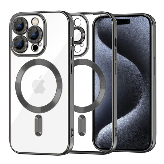 Θήκη MagSafe για Apple iPhone 15 Pro, Techsuit, Luxury Crystal, Μαύρο