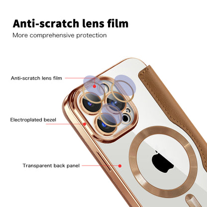 Θήκη MagSafe για Apple iPhone 15 Pro, Techsuit, SmartMag Book, Καφέ