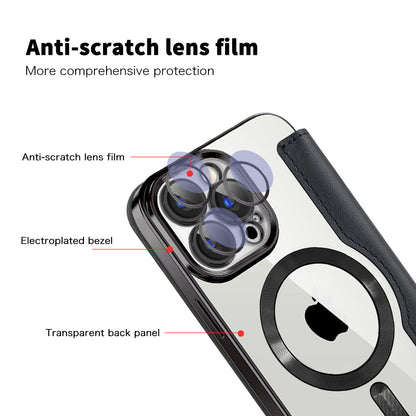 Θήκη MagSafe για Apple iPhone 15 Pro, Techsuit, SmartMag Book, Μαύρο