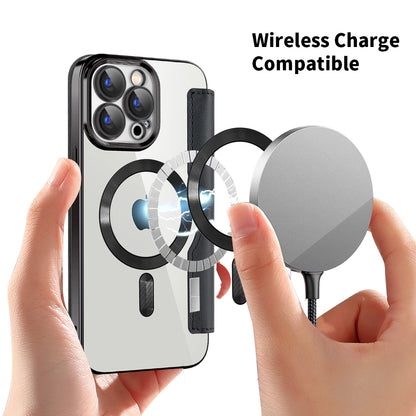 Θήκη MagSafe για Apple iPhone 15 Pro, Techsuit, SmartMag Book, Μαύρο