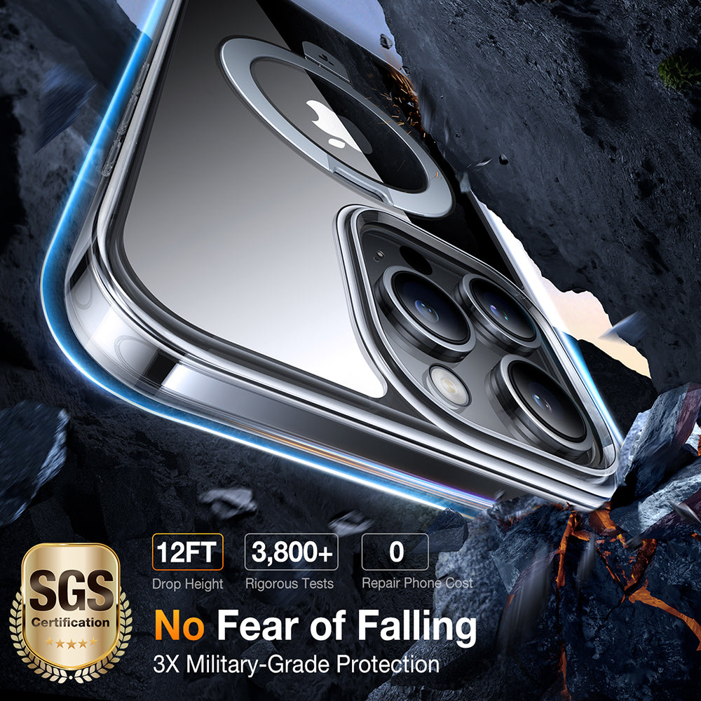 MagSafe Case for Apple iPhone 15 Pro, Torras, Ostand, Transparent