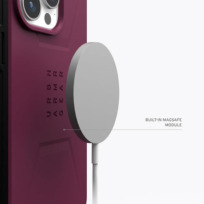 Θήκη MagSafe για Apple iPhone 15 Pro, Urban Armor Gear, Civilian, Βυσσινί