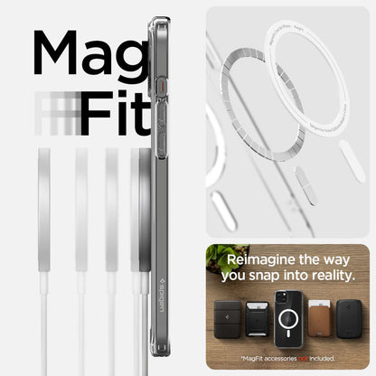 Θήκη MagSafe για Apple iPhone 15, Spigen, Ultra Hybrid, Λευκή ACS06802