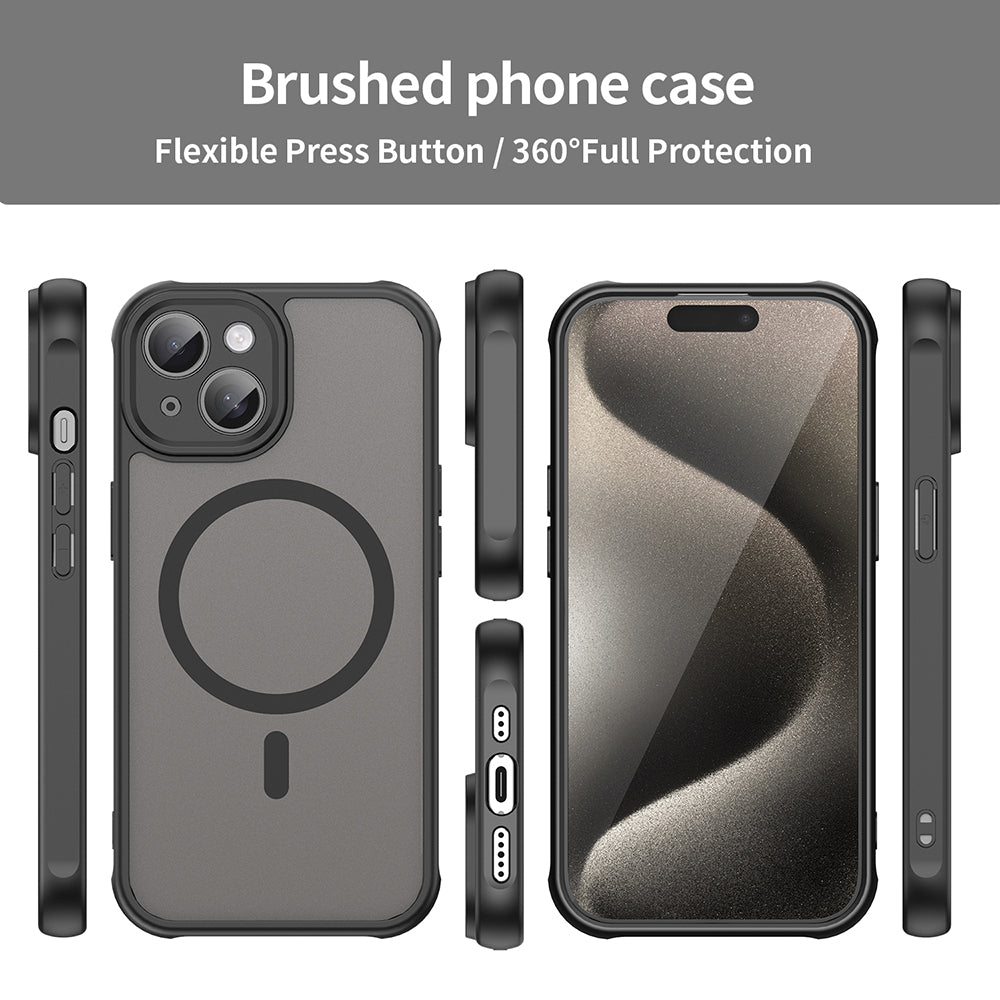 Θήκη MagSafe για Apple iPhone 15, Techsuit, HaloFrost II, Μαύρο