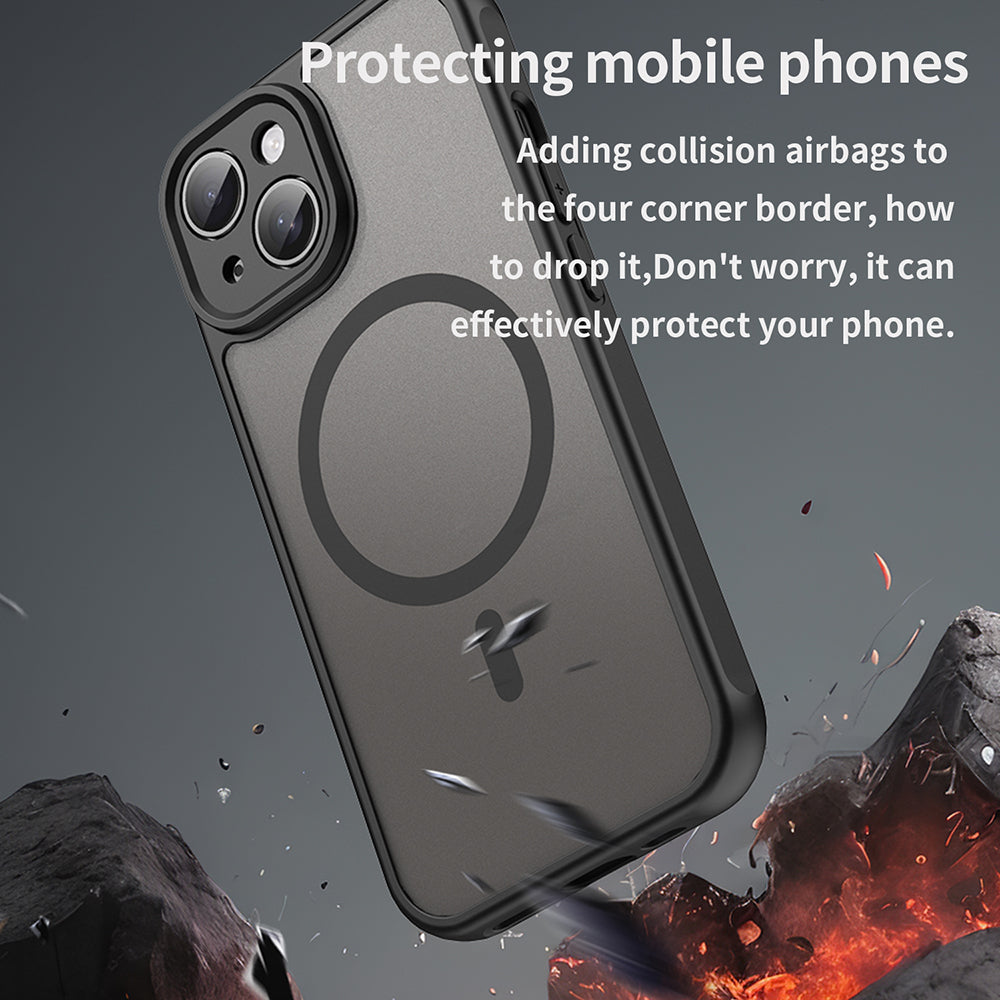 Θήκη MagSafe για Apple iPhone 15, Techsuit, HaloFrost II, Μαύρο