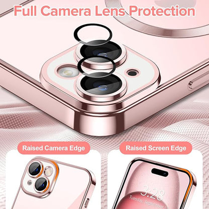 Θήκη MagSafe για Apple iPhone 15, Techsuit, Luxury Crystal, Ροζ