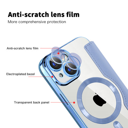 Θήκη MagSafe για Apple iPhone 15, Techsuit, SmartMag Book, Μπλε
