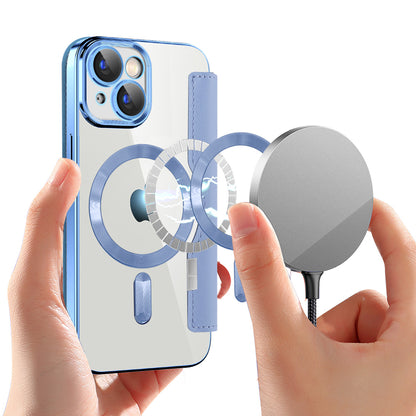 Θήκη MagSafe για Apple iPhone 15, Techsuit, SmartMag Book, Μπλε