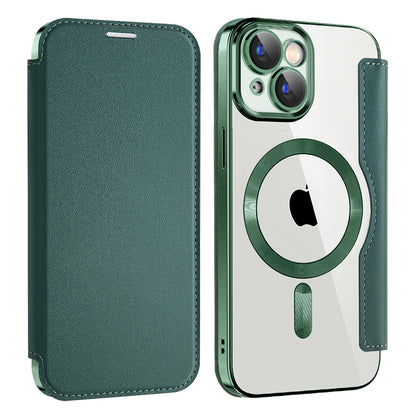 Θήκη MagSafe για Apple iPhone 15, Techsuit, SmartMag Book, Πράσινο