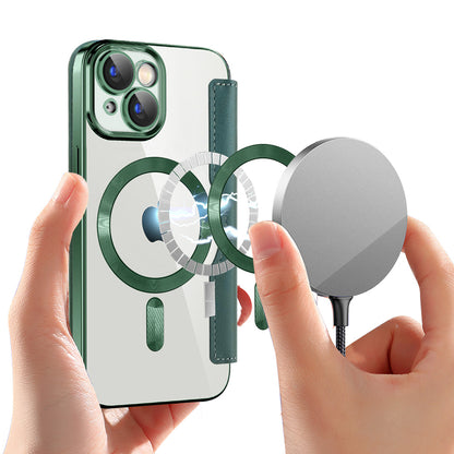 Θήκη MagSafe για Apple iPhone 15, Techsuit, SmartMag Book, Πράσινο