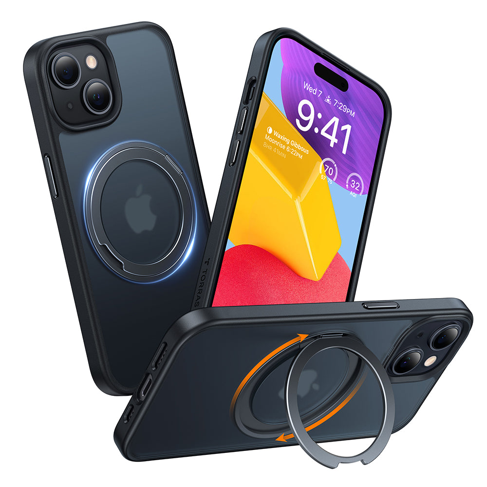 Θήκη MagSafe για Apple iPhone 15, Torras, Ostand Pro, Μαύρη