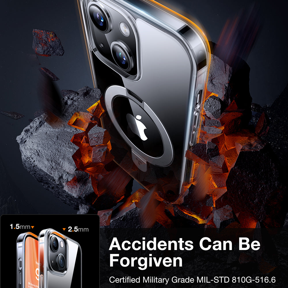 Θήκη MagSafe για Apple iPhone 15, Torras, Ostand, Διαφανής