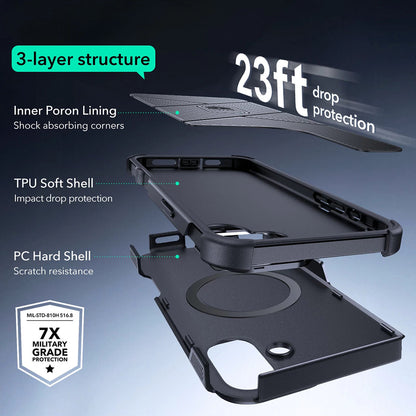 Θήκη MagSafe για Apple iPhone 16, ESR, Cyber Armor Kickstand, Μπλε