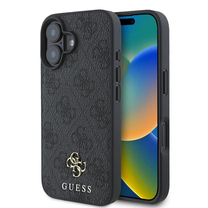 Θήκη MagSafe για Apple iPhone 16, Guess, 4G Classic, Μαύρη