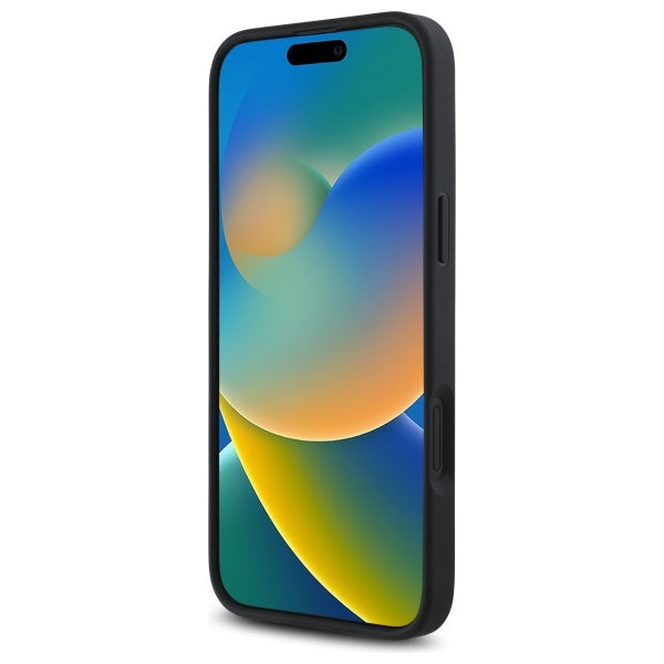 MagSafe Case for Apple iPhone 16, Guess, 4G Flowers Print, Black