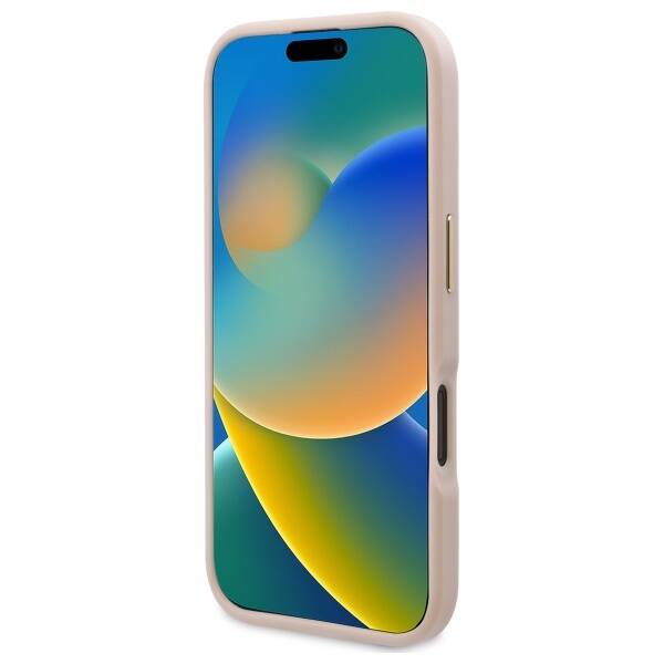 Θήκη MagSafe για Apple iPhone 16, Guess, 4G Logo Plate, Ροζ