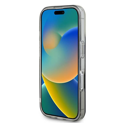 Θήκη MagSafe για Apple iPhone 16, Guess, IML Flowers Wreath, Μαύρη