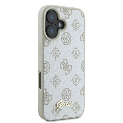 Θήκη MagSafe για Apple iPhone 16, Guess, Peony Script, Λευκή