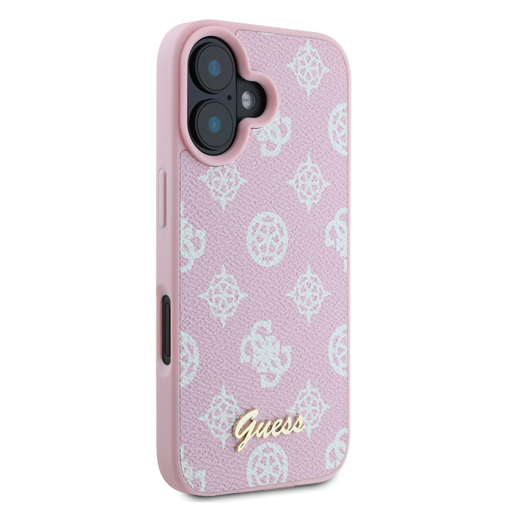 Θήκη MagSafe για Apple iPhone 16, Guess, Peony Script, Ροζ