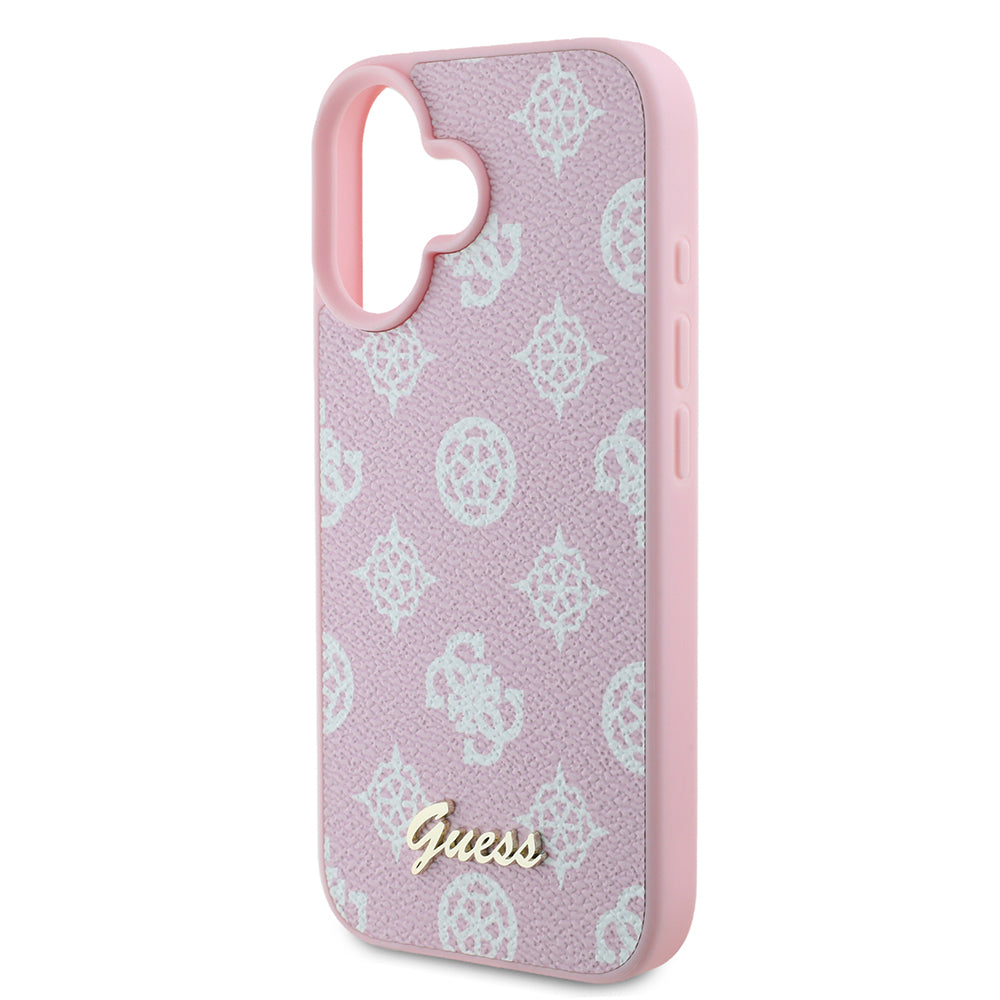 Θήκη MagSafe για Apple iPhone 16, Guess, Peony Script, Ροζ