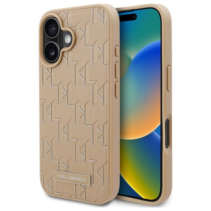 Θήκη MagSafe για Apple iPhone 16, Karl Lagerfeld, Hot Stamp, Μπεζ