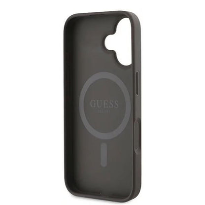 Θήκη MagSafe για Apple iPhone 16 Plus, Guess, 4G Ring Classic Logo, Καφέ