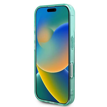 Θήκη MagSafe για Apple iPhone 16 Plus, Guess, IML Rhinestone, Πράσινη