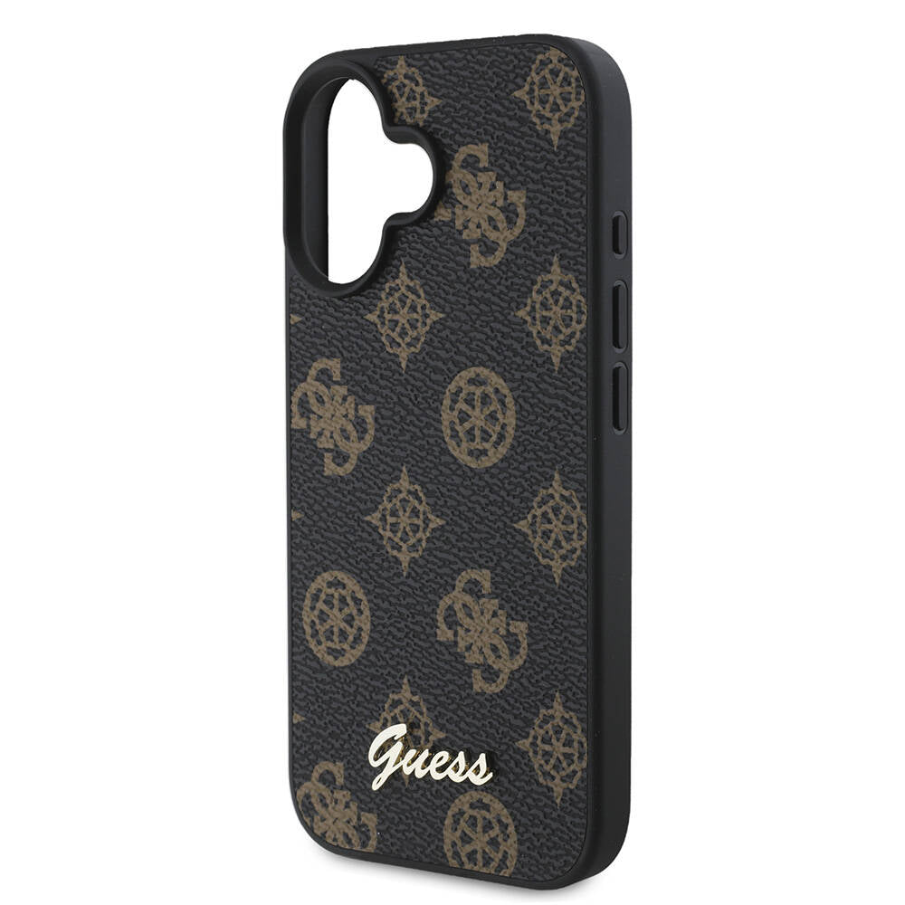 Θήκη MagSafe για Apple iPhone 16 Plus, Guess, Peony Script, Μαύρη