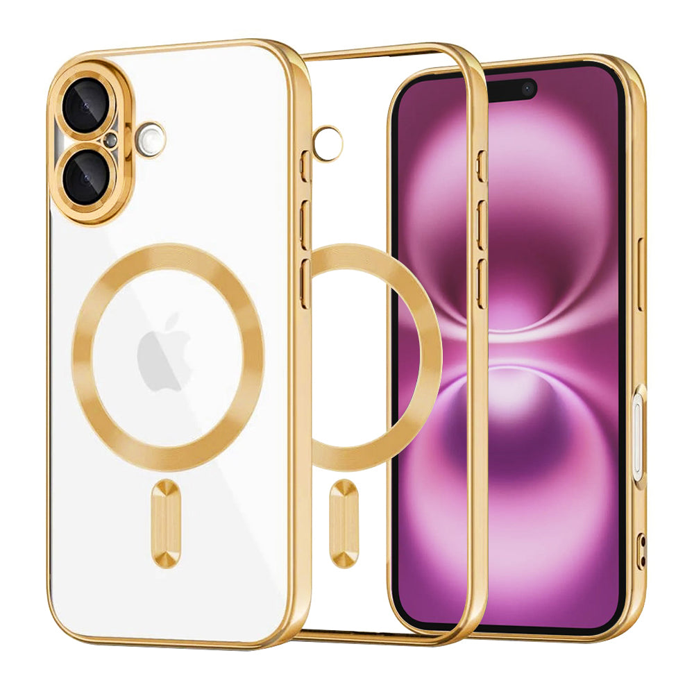 Θήκη MagSafe για Apple iPhone 16 Plus, Techsuit, Luxury Crystal, Χρυσή