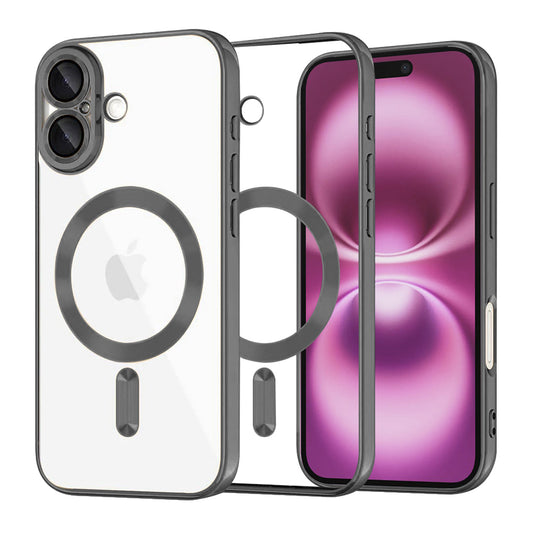 Θήκη MagSafe για Apple iPhone 16 Plus, Techsuit, Luxury Crystal, Μαύρη