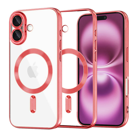 Θήκη MagSafe για Apple iPhone 16 Plus, Techsuit, Luxury Crystal, Κόκκινο