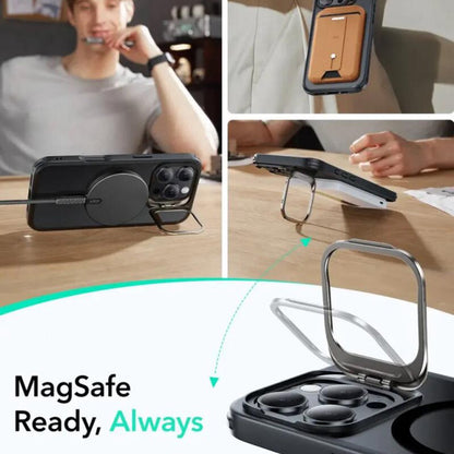 Θήκη MagSafe για Apple iPhone 16 Pro, ESR, Classic Hybrid Kickstand Slide, Ματ Μαύρη
