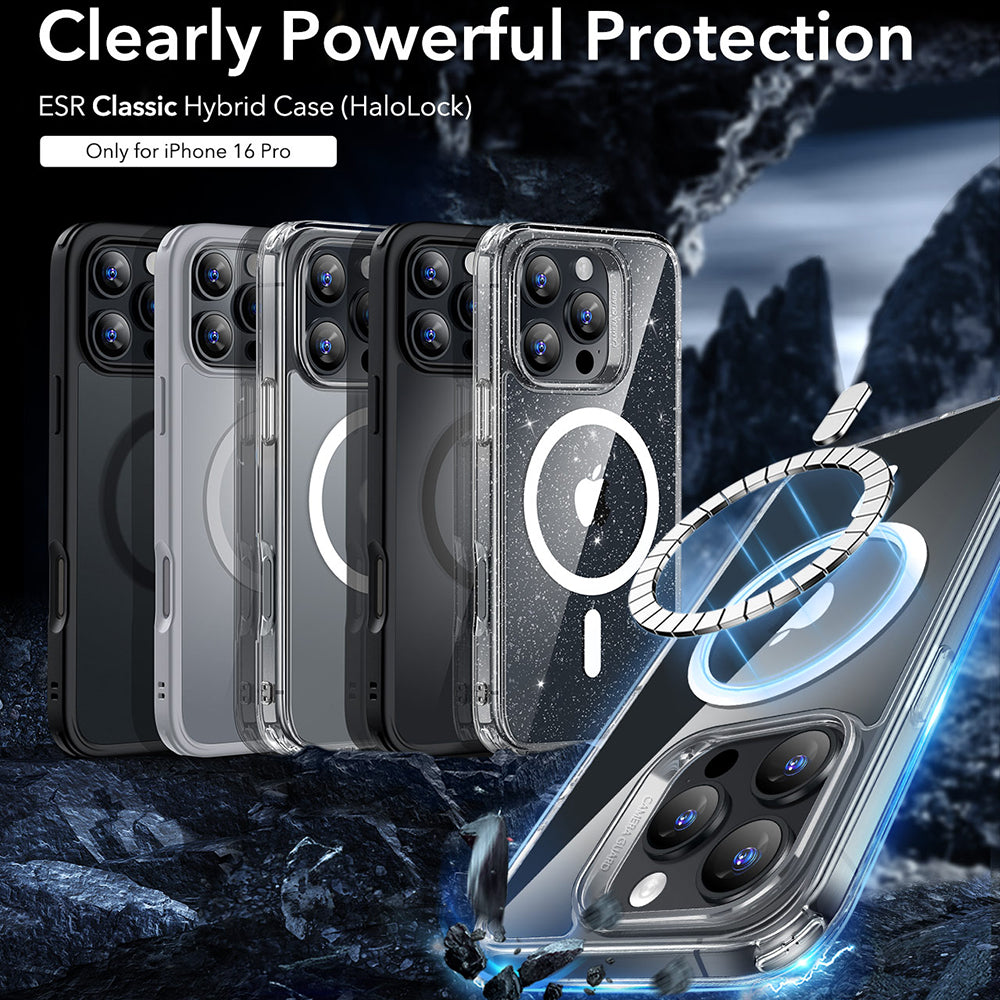 Θήκη MagSafe για Apple iPhone 16 Pro, ESR, Classic Hybrid, Διάφανη Ματ
