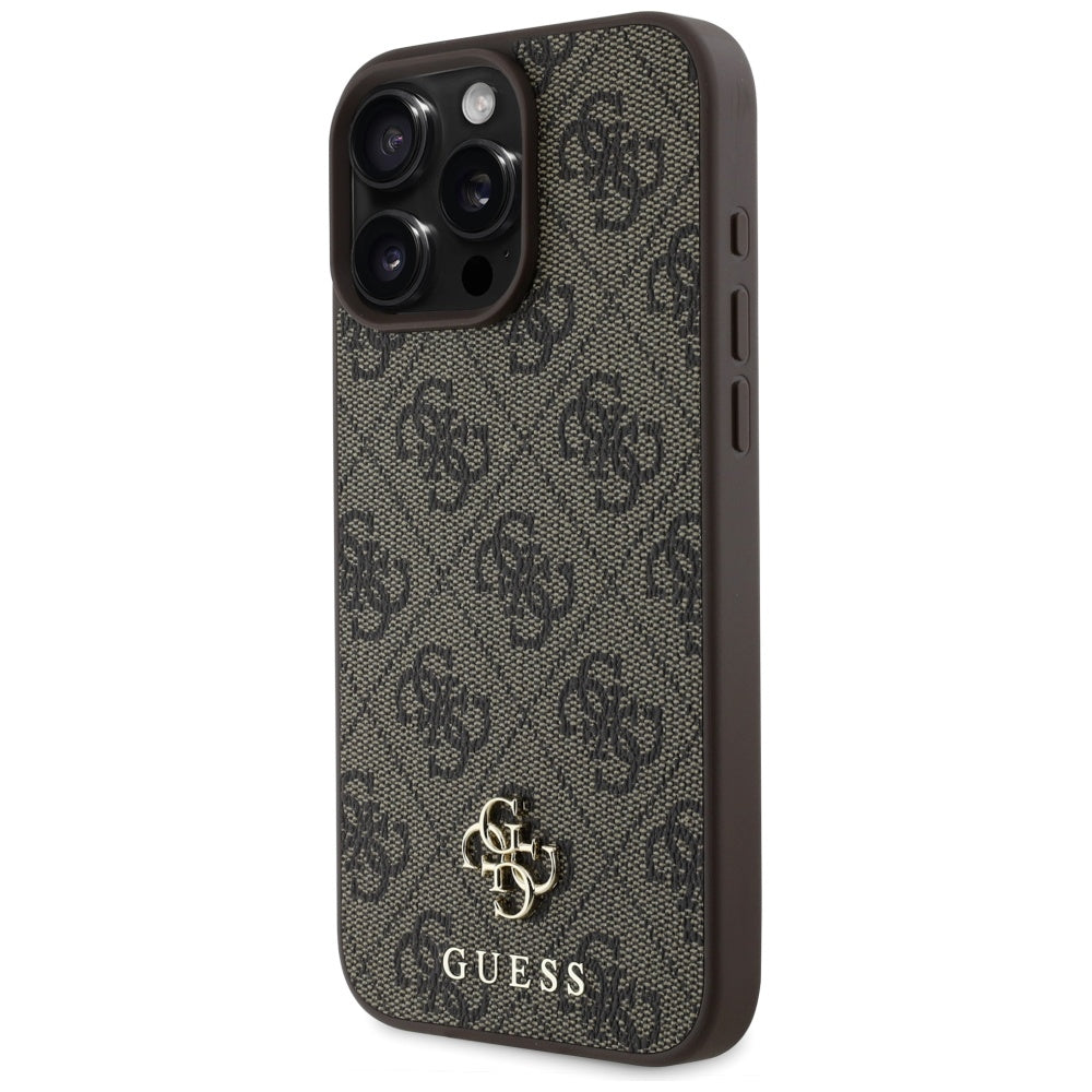 Θήκη MagSafe για Apple iPhone 16 Pro, Guess, 4G Small and Classic Logo, Καφέ