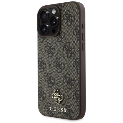 Θήκη MagSafe για Apple iPhone 16 Pro, Guess, 4G Small and Classic Logo, Καφέ