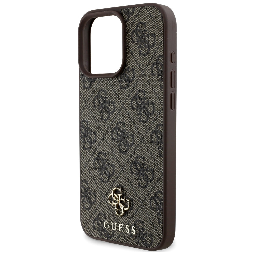 Θήκη MagSafe για Apple iPhone 16 Pro, Guess, 4G Small and Classic Logo, Καφέ