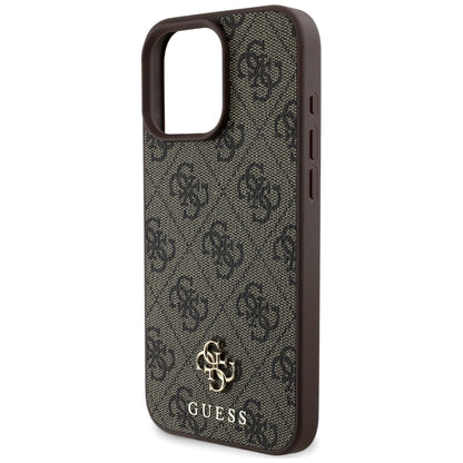 Θήκη MagSafe για Apple iPhone 16 Pro, Guess, 4G Small and Classic Logo, Καφέ