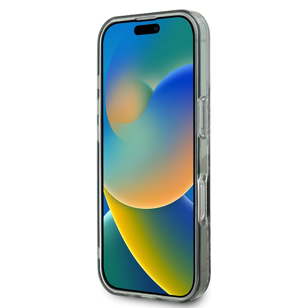 Θήκη MagSafe για Apple iPhone 16 Pro, Guess, IML Flower & Tonal Circle, Πράσινο