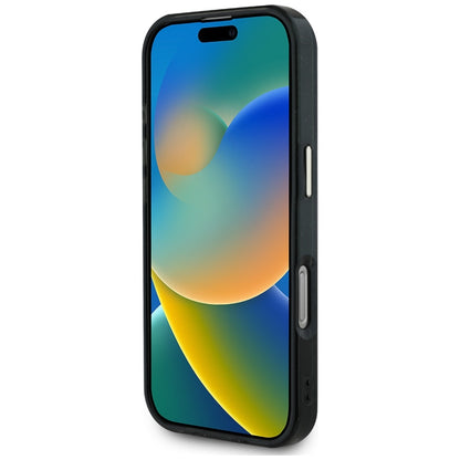 Θήκη MagSafe για Apple iPhone 16 Pro, Guess, IML Glitter 4G Circle Triangle, Μαύρη