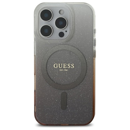 Θήκη MagSafe για Apple iPhone 16 Pro, Guess, IML Glitter Gradient, Καφέ