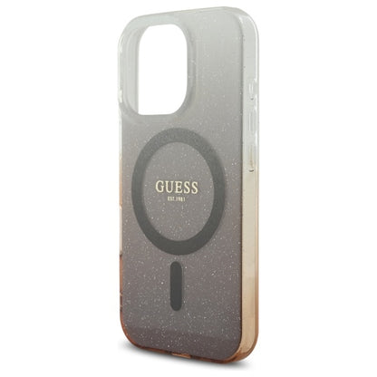 Θήκη MagSafe για Apple iPhone 16 Pro, Guess, IML Glitter Gradient, Καφέ