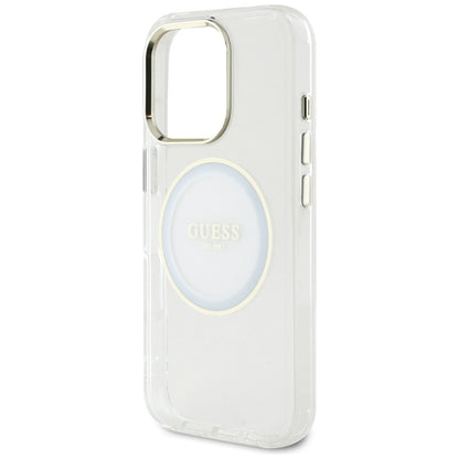 Θήκη MagSafe για Apple iPhone 16 Pro, Guess, IML Metal Colored Circle, Λευκή