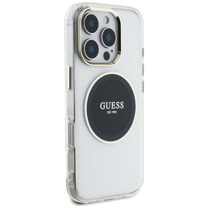 Θήκη MagSafe για Apple iPhone 16 Pro, Guess, IML Metal Colored Circle, Μαύρη