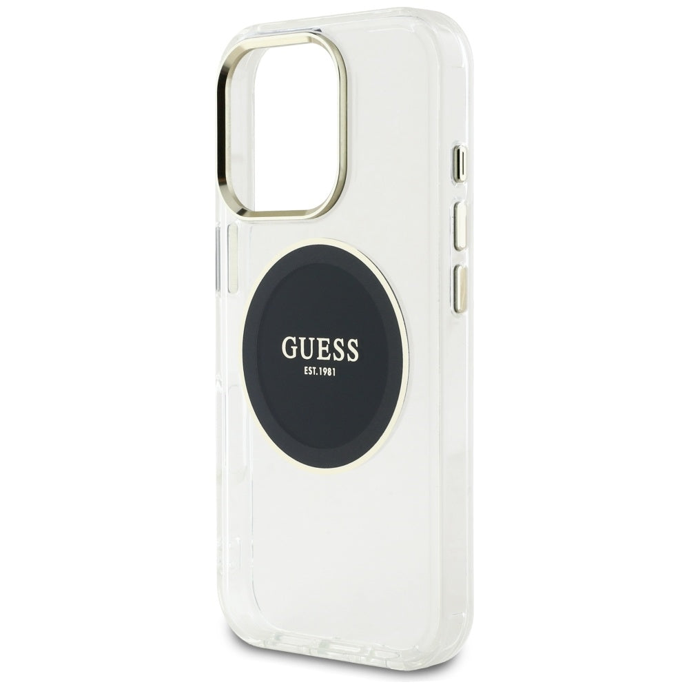 Θήκη MagSafe για Apple iPhone 16 Pro, Guess, IML Metal Colored Circle, Μαύρη