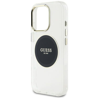 Θήκη MagSafe για Apple iPhone 16 Pro, Guess, IML Metal Colored Circle, Μαύρη
