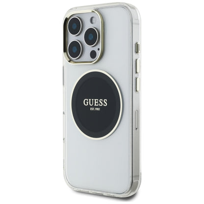 Θήκη MagSafe για Apple iPhone 16 Pro, Guess, IML Metal Colored Circle, Μαύρη