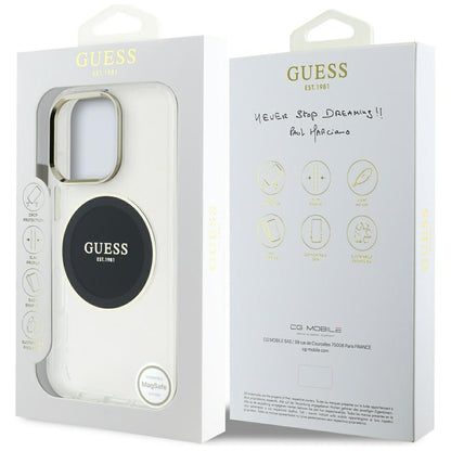 Θήκη MagSafe για Apple iPhone 16 Pro, Guess, IML Metal Colored Circle, Μαύρη