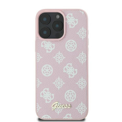 Θήκη MagSafe για Apple iPhone 16 Pro, Guess, Peony Script, Ροζ