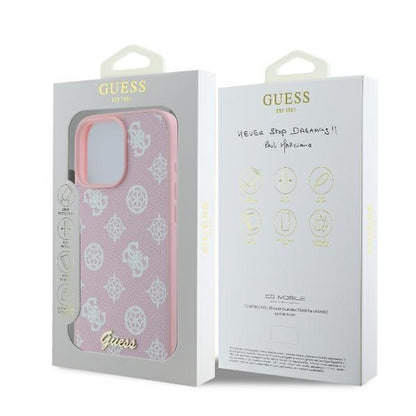 Θήκη MagSafe για Apple iPhone 16 Pro, Guess, Peony Script, Ροζ